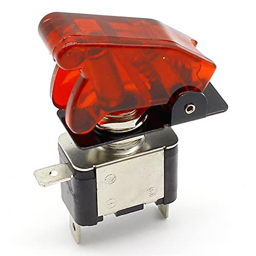 Interrupteur de course 12V 20A anti-déclenchement accidentel avec cache rouge