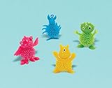 Amscan Party Supplies Wooly Monsters 12ct, 2 1/2' x 2', Multicolor