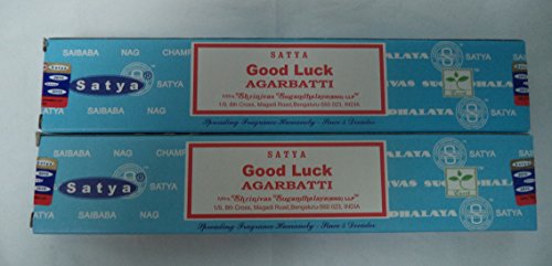 Satya Good Luck Incense Sticks - Set of 2 Packs of 15 Grams