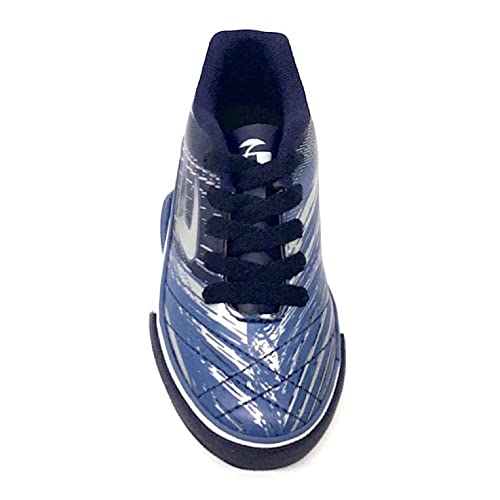 Chuteira Topper, Recreio V, Infantil, Marinho/Prata/Azul, 33