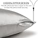 Ravmix Silk Pillow Cases with Zipper, 21momme Mulberry Silk Pillowcase for Hair Skin Health, Soft Smooth Breathable Cool Pillow Cover for Beauty Sleep with Gift Box(Standard 20