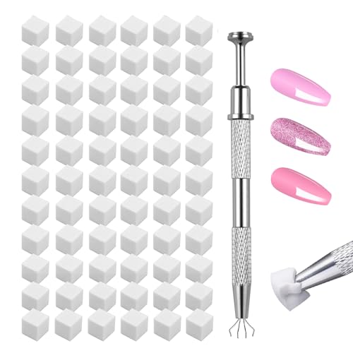 GASRONS Soft Nail Sponges（250PCS）, Reusable Nail sponges,Nail DIY sponges, Nail Art sponges, 1PCS Grabbing Pen and Nail Brush Professional Accessories Manicure Salon Supplies