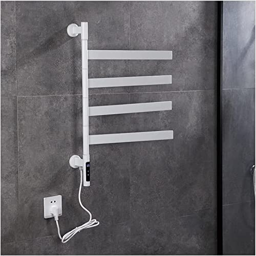Chauffe-serviettes électrique mural à poudre sèche avec minuterie intégrée pour salle de bain