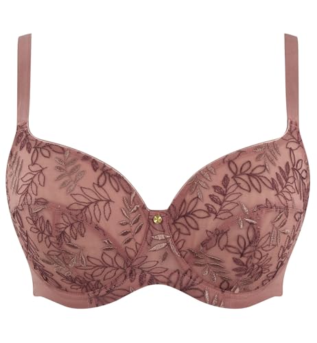 Image of Panache Tango Balcony Bra for Women - Wired, Non-Padded Full Cup Support with Leaf Embroidery