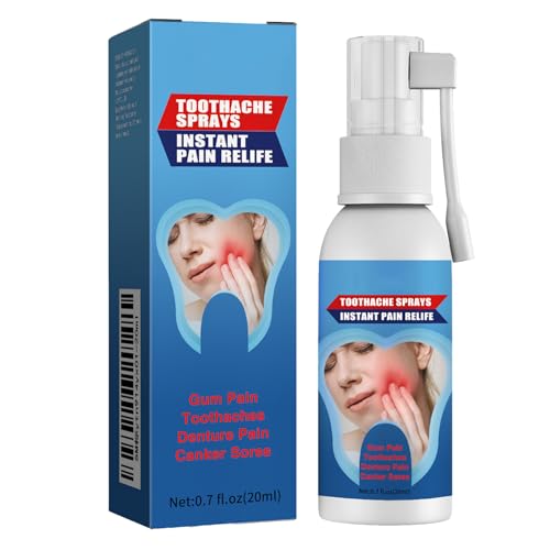 Mnozreo Spray para el Cuidado de las Encías,Tratamiento Inmediato de los Dientes,Alivia el Dolor de las Encías,Spray Portátil De Dolor De Muelas,Spray Bucal Gingival,20ML