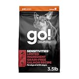 Go! Solutions Sensitivities Limited Ingredient Salmon Grain-Free Dry Dog Food, Chicken-Free Kibble Made by Experts for Sensitive Stomachs & Food Allergies, for Puppies, Adults, & Seniors, 3.5 lb Bag