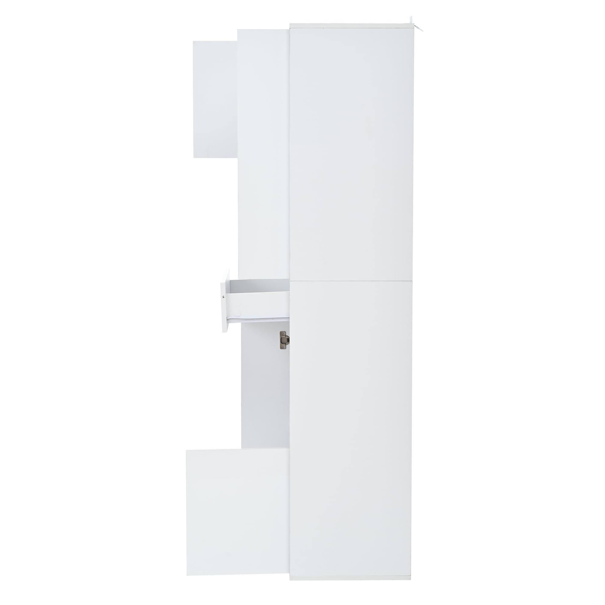 TIZZ Vitrina de venta 55 x 38 x 170 cm, armario alto con 1 cajón y 4 armarios, vitrina de cristal con iluminación LED, diseño brillante, armarios de salón, vitrinas, vitrinas, vitrinas, vitrinas