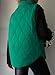 EVALESS Casual Cropped Puffer Vest Women Lightweight Quilted Stand Collar Sleeveless Jackets Fall Winter 2025 Outfits Button Zip Up Warm Coat Outerwear with Pockets Green X-Large