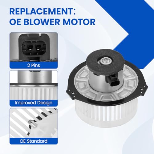Image of HVAC Blower Motor 700109 Compatible with Buick Rainier, for Chevrolet Trailblazer, for GMC Envoy Heater Blower Assembly Replace PM9204 89018747