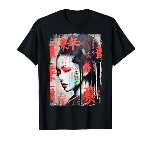 Hip Hop Y2K Vintage Hipster Edgy Urban Streetwear Geisha T-Shirt