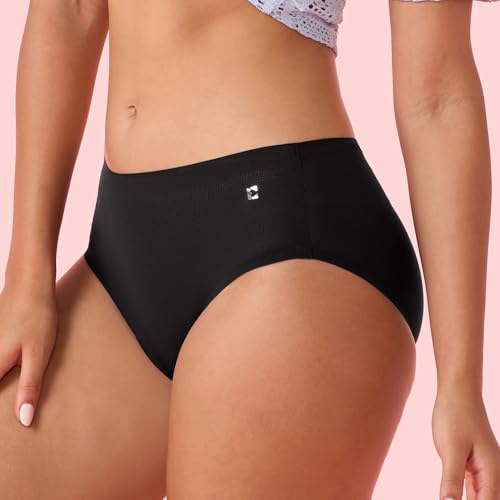 Image of Enamor Innovations Invisi, Fit Flex, No Visible Panty Lines, All Day Comfort, Mid Waist Brief Panty for Women - Antimicrobial with Stain Release, Bonded Free Cut, Regular Coverage - IP02