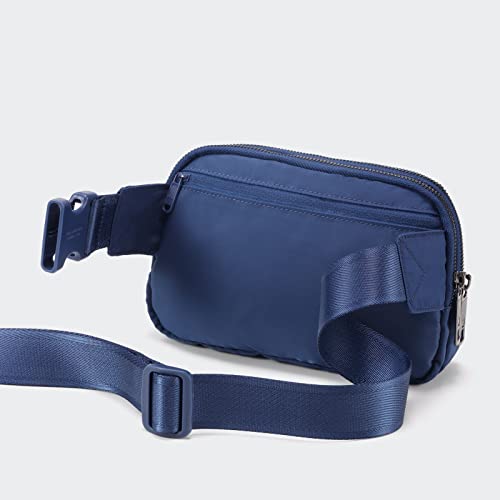 Image of Pander Everywhere Belt Bag for Women, 5 Zipper Pockets Nylon Crossbody Fanny Pack Purse (Blue Perennial)