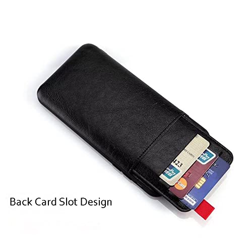Étui portefeuille en cuir noir haut de gamme pour l'iPhone 13