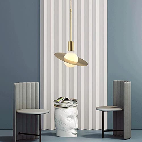 Lámpara colgante de latón con cristal artesanal y diseño industrial premium para techo 8