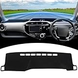 GIMUYA トヨタ NHP アクア 10系 ダッシュボードマット ダッシュマット AQUA 2011年12月-2021年 内装 カスタム パーツ アクセサリー 日焼け/映り込み/キズ/ズレ防止 ブラック 1Pセット