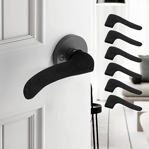 HLARTNET 6PCS Door Handle Cover, Anti-Scald and Antifreeze Door Handle Protector for Handles, Protect for Hot and Chills (6Pack Black) by HLARTNET - Used condition - US$10.46