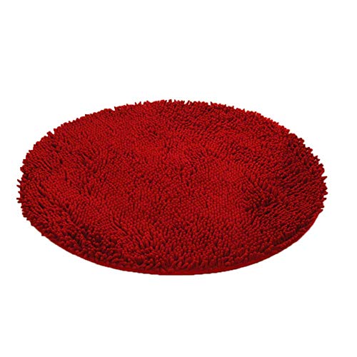 Tapis de bain rond ultra absorbant en microfibre chenille antidérapante - 2