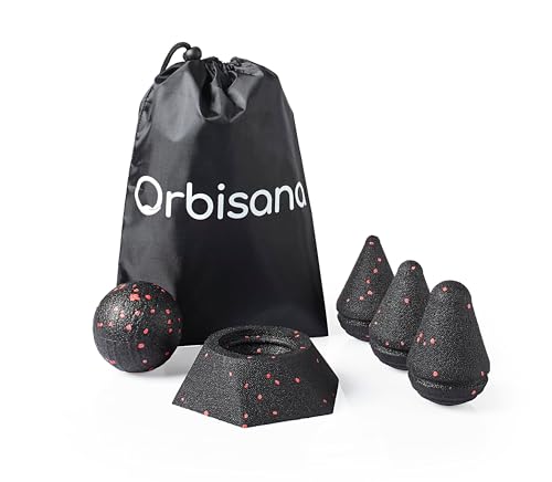 Orbisana 6tlg. Triggerpunktmassage-Set | Faszien & Massage-Tools | Inkl. Faszienball & Verschiedene Drücker | Ideal für Selbstmassage & Muskelentspannung