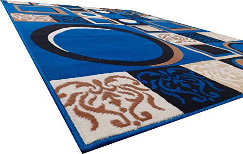Image of Home Decore Acrylic Carpet for Your Living Room & Drawing Room Aywhere in Your Home (180X240 Blue Colour)- 6x8 Feet