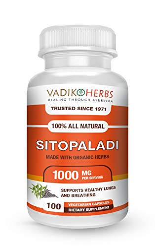 Certified Organic Vadik Herbs Sitopladi Churna (Sitopaladi) Powder 100 Vegicaps | Removes Excess Vata, Pitta and Kapha, Promotes Healthy, Clear Respiration Certified Organic Vadik Herbs Sitopladi Churna (Sitopaladi) Powder 100 Vegicaps | Removes Excess Vata, Pitta and Kapha, Promotes Healthy, Clear Respiration
