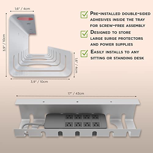 Scanfield Cable Management, Porta Cavi Organizer Per Casa/Ufficio, Passacavi Scrivania Stabile E Spazioso, Griglia Raccogli Cavi Facile Da Montare, Raccogli Cavi Scrivania Per Tavolo Ufficio Set Da 2 - 7