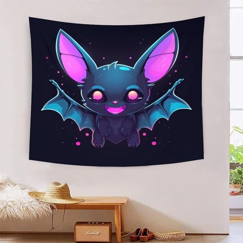 Tapisserie murale chauve-souris KAYZTGSDA grand rideau décoratif suspendu