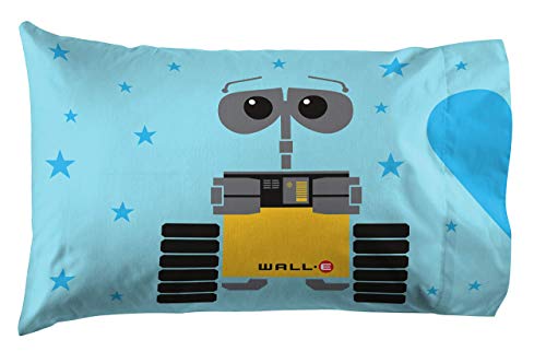 Pixar Wall-E Robo Love 1 Pack Pillowcase - Double-Sided Kids Super Soft Bedding (Official Pixar Product)