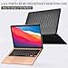 iNOTOGG Compatible with MacBook Air 13 Inch Case with Touch ID 2021 2020 2019 2018, Model A2337 M1 A2179 A1932, Classic PU Leather Hard Shell Plastic Case with Keyboard Cover & Screen Protector, Black