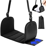 Foot Hammock for Flight Adjustable | Airplane Footrest Hammock – Travel Foot Rest with Support Plates & Thick Memory Foam, in-Flight Leg & Foot Support for Long Flights – Must-Have Travel Essential