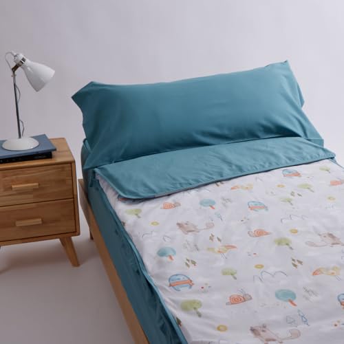 10XDIEZ Funda Saco nórdico (No Incluye el Relleno nórdico) (Animales Jade - Cama 105cm)