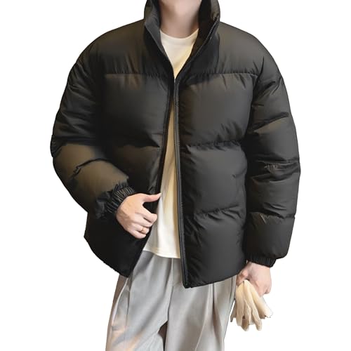 Doudoune matelassée homme col montant veste chaude ample manteau hiver