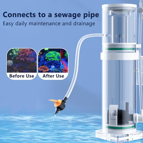 Skimmer per superfici per acquari, per acquari di acqua salata, efficace rimozione di olio e detriti per acquari con capacità da 2 a 90 l