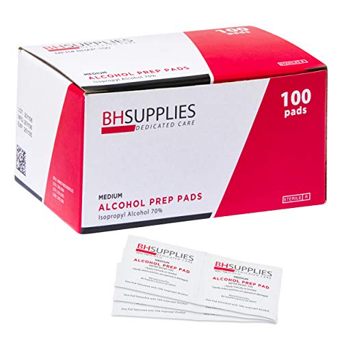 BH Supplies Alcohol Prep Pads - 70% Isopropyl Alcohol