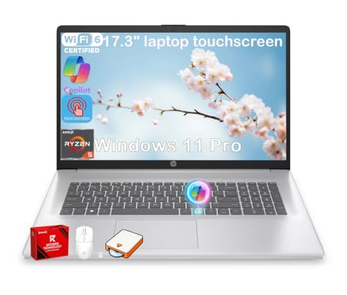 Image of HP 17.3 inch Touchscreen Business Laptop, 64GB RAM, 2TB SSD,AMD Ryzen 5 7430U