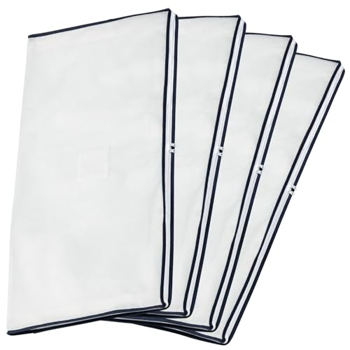 コモライフ 和服収納カバー 4枚組 和服 収納 着物 浴衣 保管袋 収納袋 3方開き 不織布 ポケット付 通気性