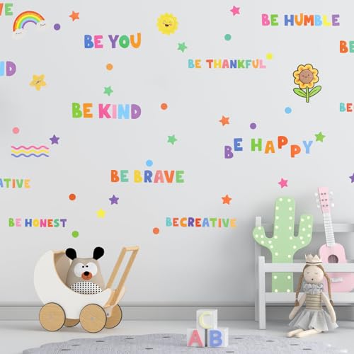 176pcs coloridos vinilos decorativos motivacionales para pared
