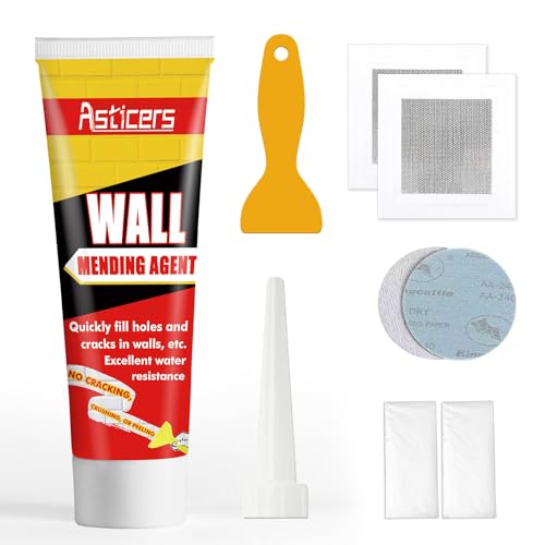 Spachtelmasse Weiß Innen, Fertigspachtel, Bohrloch Füllung, Löcher Wand Füllen Weiß, Spachtelmasse Wand, Effektiv Ausbessern Von Bohrlöchern und Füllen Von Rissen, Löchern, Peeling, Graffiti