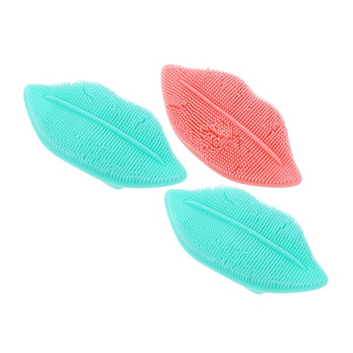 minkissy 3pcs Face Brush Body Scrubber Exfoliator Lip Exfoliator Facial Cleansing Tool Random Color