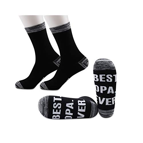 JXGZSO 2 Pairs Opa Gift Grandpa Socks Papa Gift Best Opa Ever Father's Day Gift