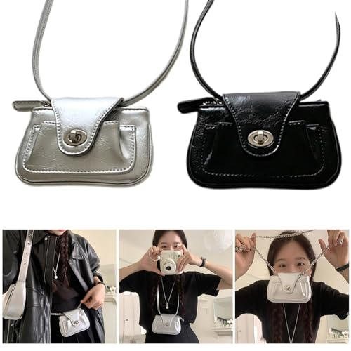Women PU Leather Shoulder Bag Chain Strap Crossbody Bag Korean Style Messengers Bag Fashion Mobile Phone Bag Purse2