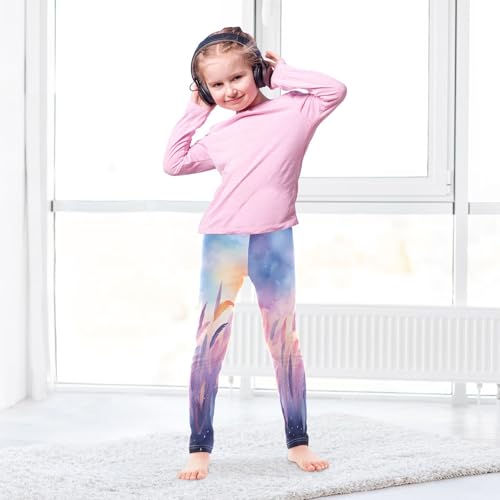 Bolaz Toddler Girls Leggings Printed Yoga Pants Leggings Colorful Feather for Kids4