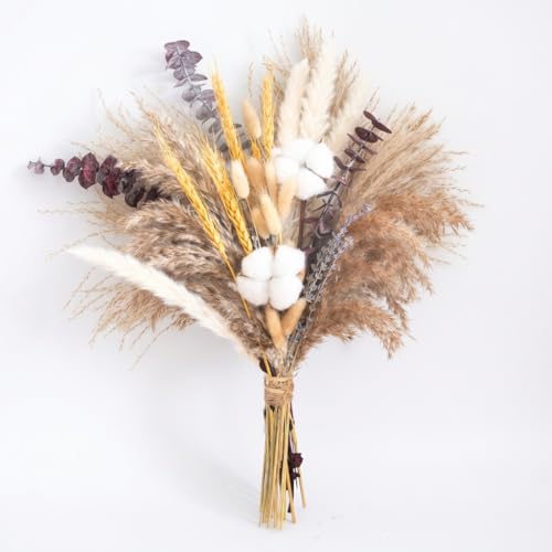 Ramo de Flores Secas 17.7in Pampas Natural Boho miniatura 1