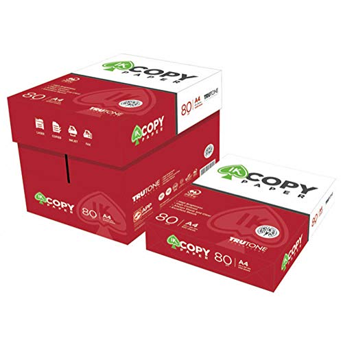 Caja Folios A4 Blancos para Impresoras Copy Paper paquete de 500 hojas (5)