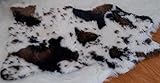 DUPA LIFE Cow Black White Brown Cow Print Faux Fur Cowhide Area Rug for Bedroom, Living Room,Chair Cover. Ultra Soft Fluffy Cozy Washable Cute 2x3 Feet