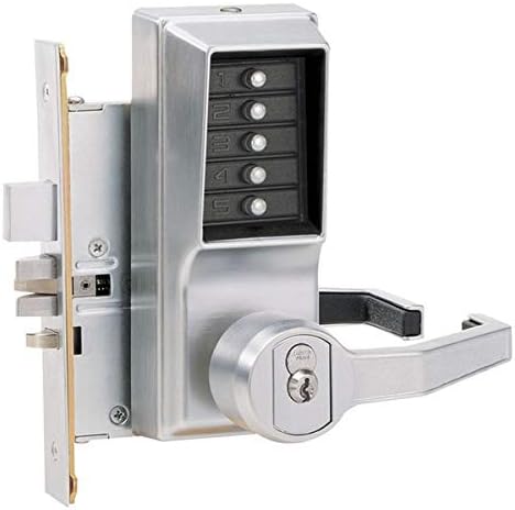dormakaba - R8148B-26D-41 - Mortise Combination Lever Lock, Key Override, Passage, Lockout, with Deadbolt, 6/7-Pin SFIC
