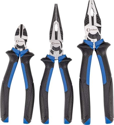 Jeu de 3 pinces Condor l'essentiel pour aménager et réparer votre maison