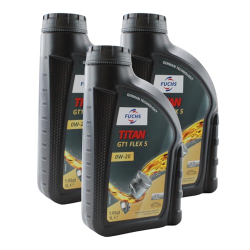 Aceite de motor Fuchs 3 litros 0W-20 pack 3x1L