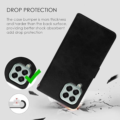 Image of Flip Cover Back Case for Samsung Galaxy M33 5G | Premium Leather Finish | Inbuilt Pockets & Stand | Flip Cover Back Case for Samsung Galaxy M33 5G (Black)