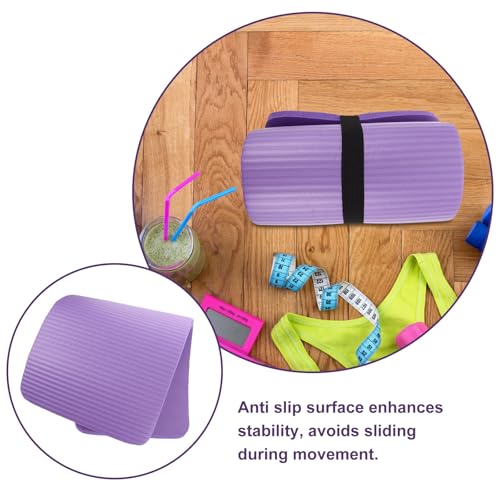 Almohadilla soporte para yoga para rodillas y codos, antideslizante, color violeta miniatura 3