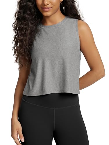Image of ODODOS Women's Performance Tank Ultra Soft odSTRATUM Tech Sleeveless Tee Shirts High Crew Neck Pullover Top